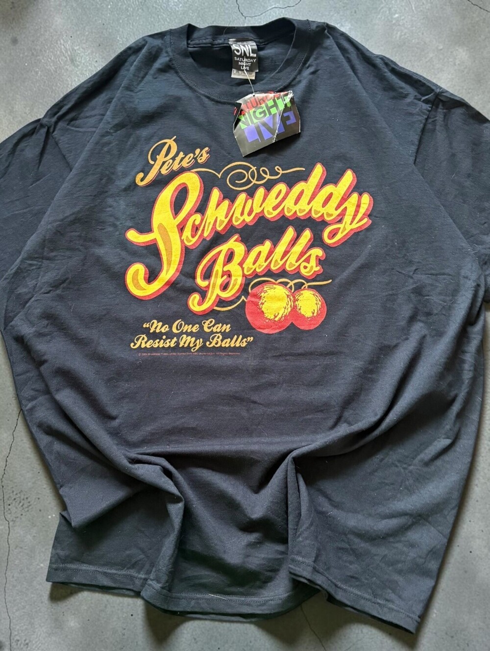 Vintage SNL Saturday Night Live "The Schweddy Balls" T-Shirt New With Tags 2XL